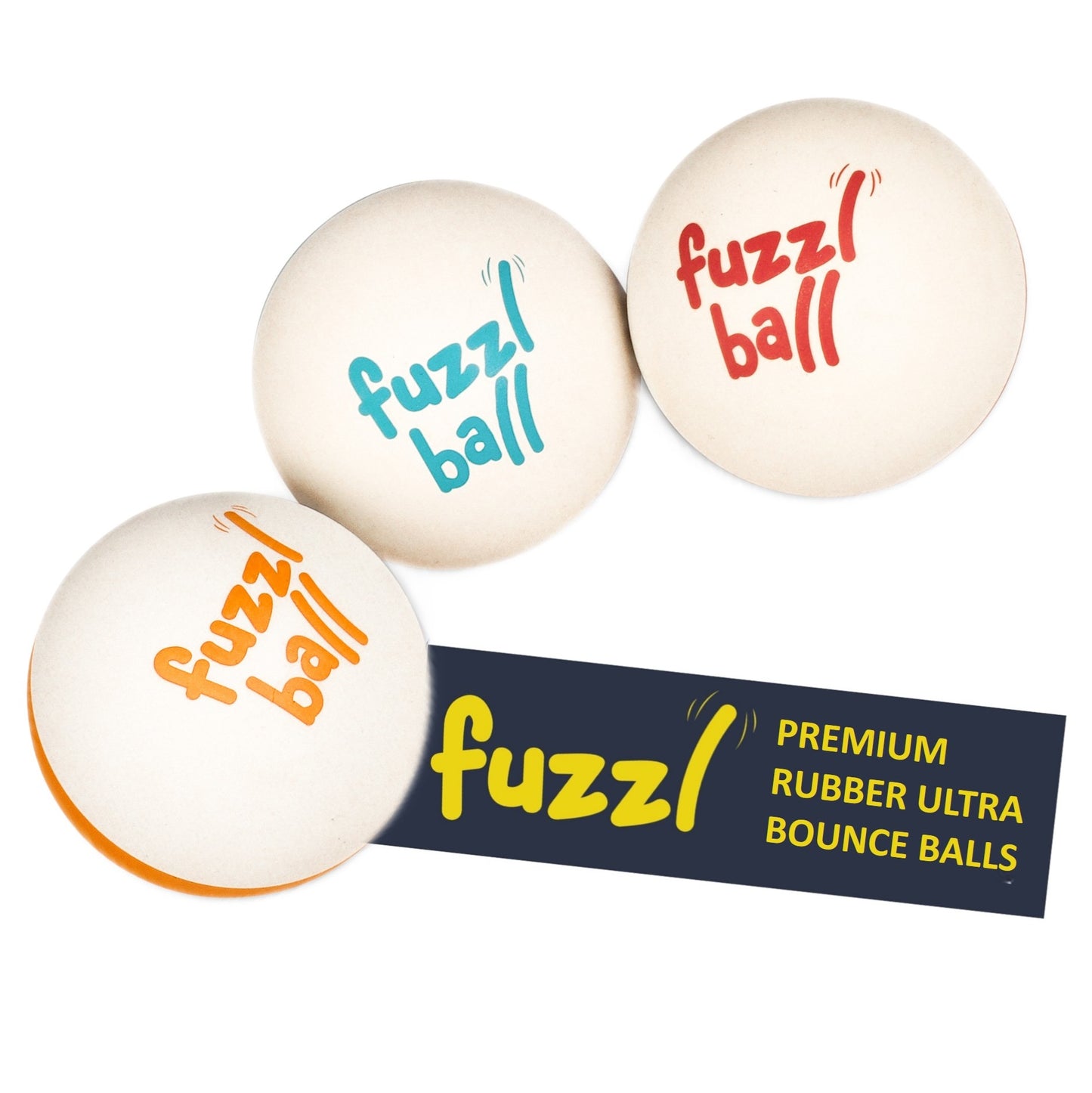 Fuzzl Super Bounce Balls for Dogs - 3 Pack