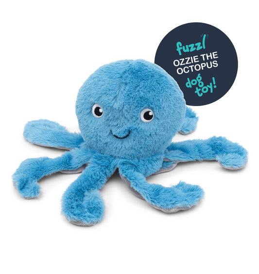 Fuzzl Ozzie the Octopus Plush Dog Toy and Puppy Toy