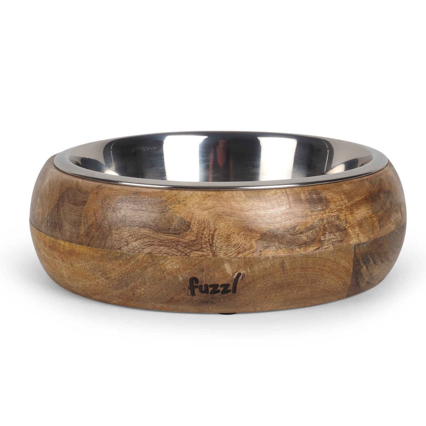 Fuzzl Titan Mango Wood & Stainless Steel Bowl 24cm Dog Bowl