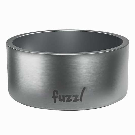 Fuzzl Titan Thermal Bowl 17cm - Brushed Stainless Steel Insultated Thermal Dog Bow