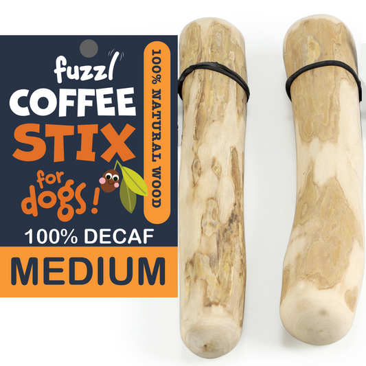 Fuzzl Coffee Stix Medium 2 Pack Natural Dog Chew Toy for Small Dogs