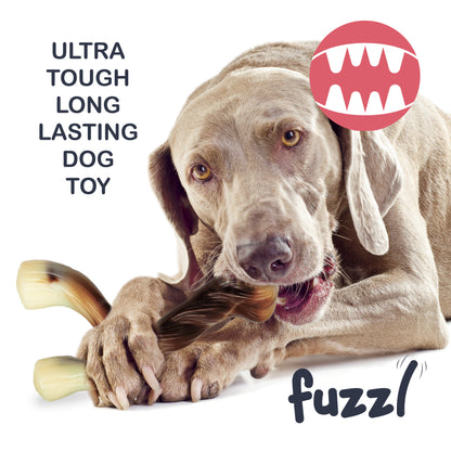 Fuzzl Ultra Tough Nylon Wishbone and Bone Dog Toy Pack