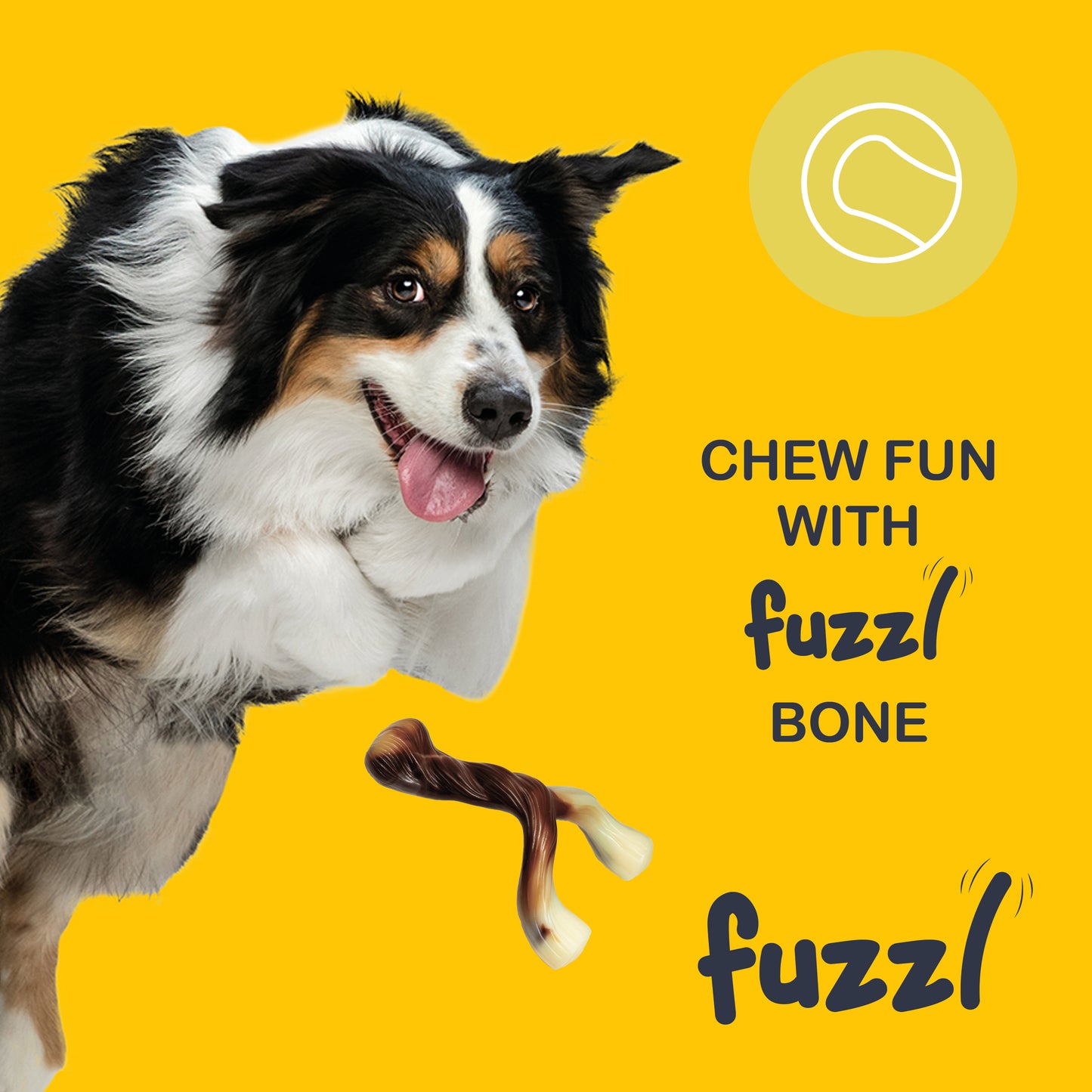 Fuzzl Ultra Tough Nylon Wishbone and Bone Dog Toy Pack