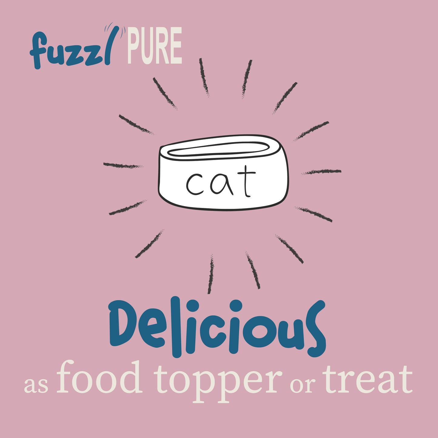 Fuzzl Pure Freeze Dried 100% Chicken Liver Cat Treats and Cat Food Topper 50g