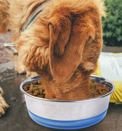 Fuzzl Stainless Steel Dog Bowls - 2 Pack 17cm