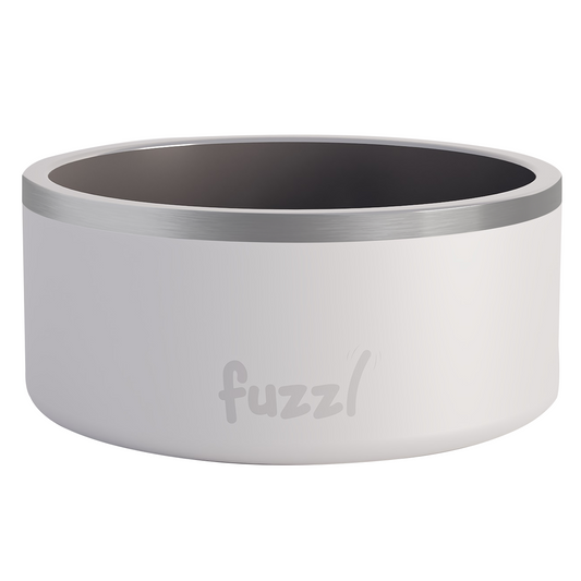 Fuzzl Titan Thermal Bowl 17cm - Matt White Insulated Thermal Dog Bowl